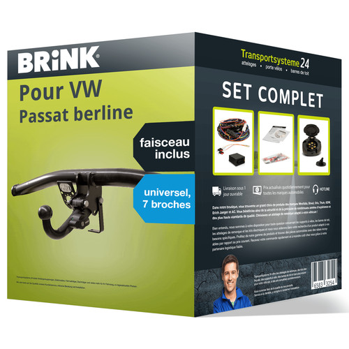 Attelage amovible brink - amovible, pour